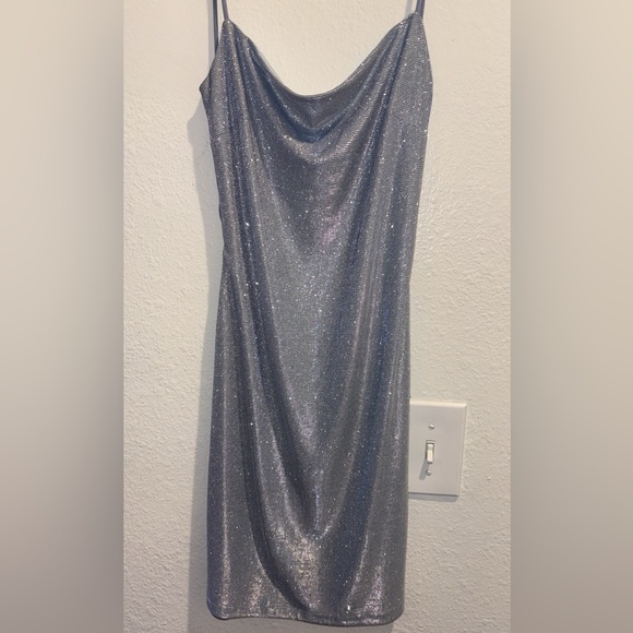 EXP COLORS Dresses & Skirts - Sexy Sparkling Silver Dress